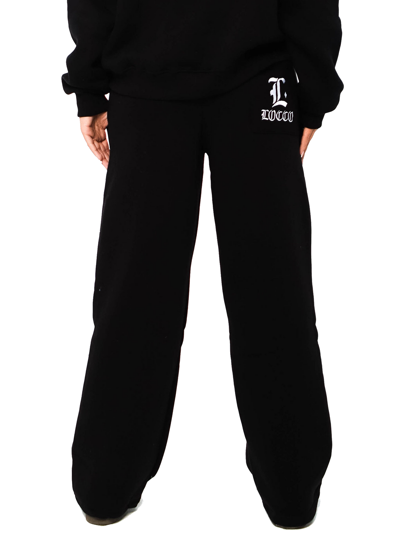 LOCCO BLACK BAGGY PANTS