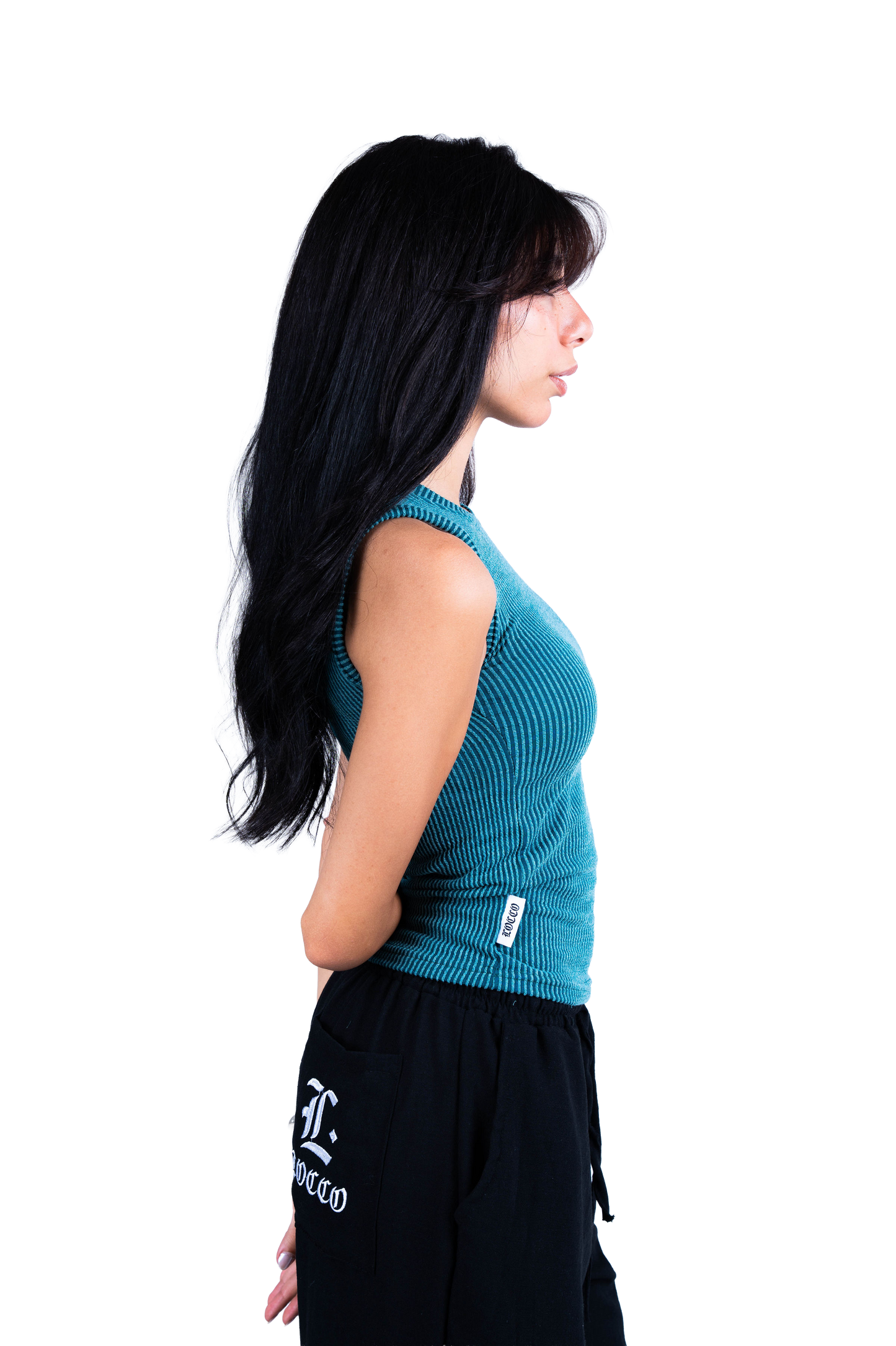 Turquoise Ribbed Wave Tank