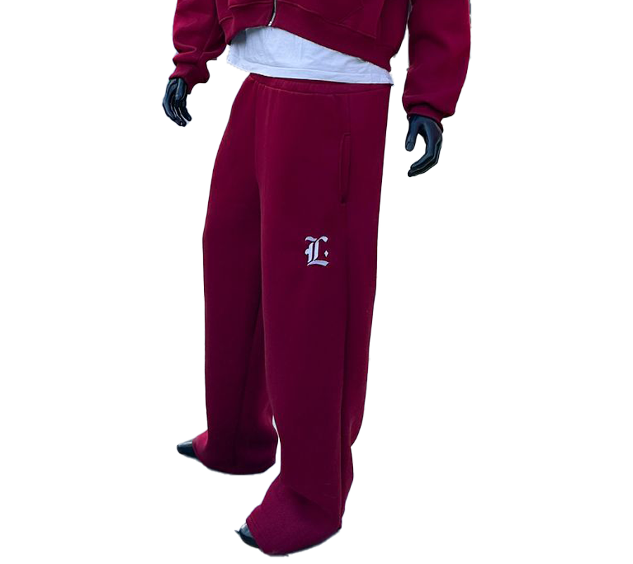 LOCCO BURGUNDY BAGGY PANTS (Winter)