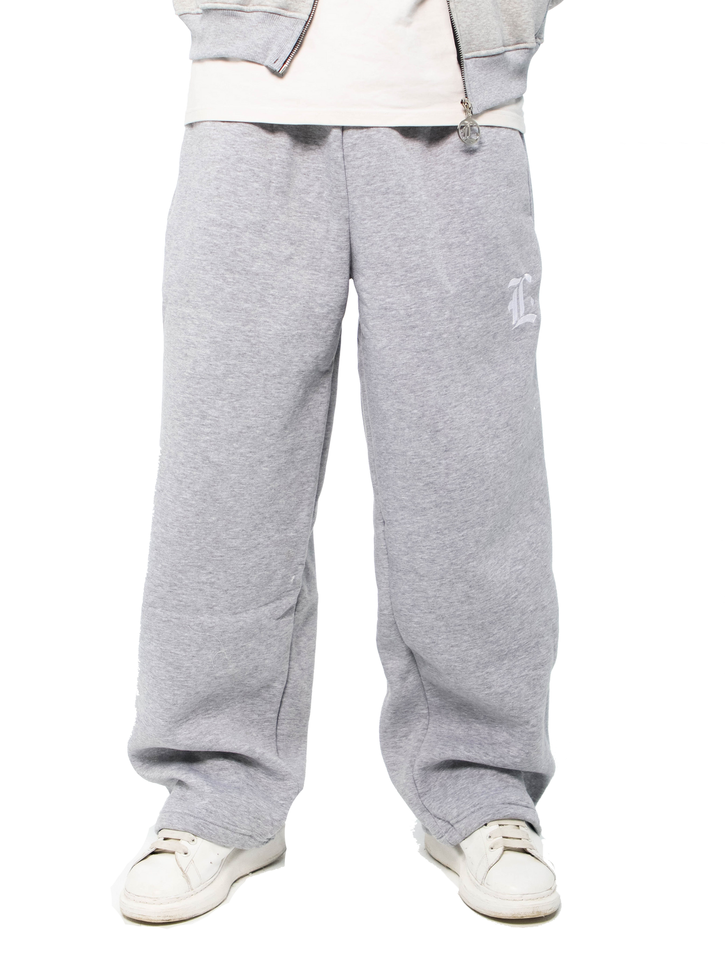 LOCCO LIGHT GREY BAGGY PANTS
