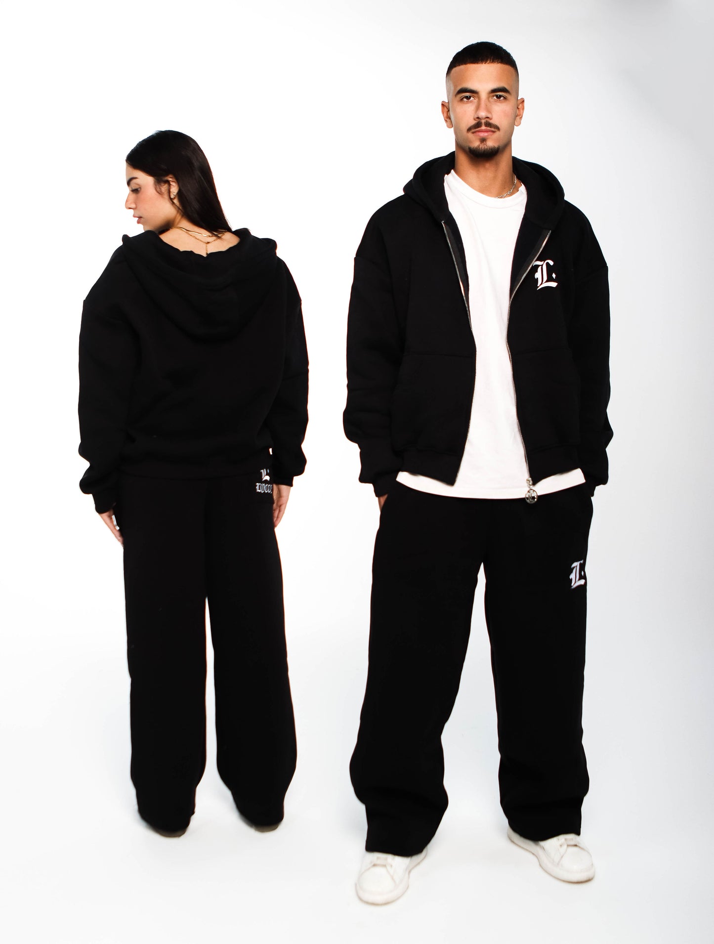 LOCCO BLACK BAGGY PANTS