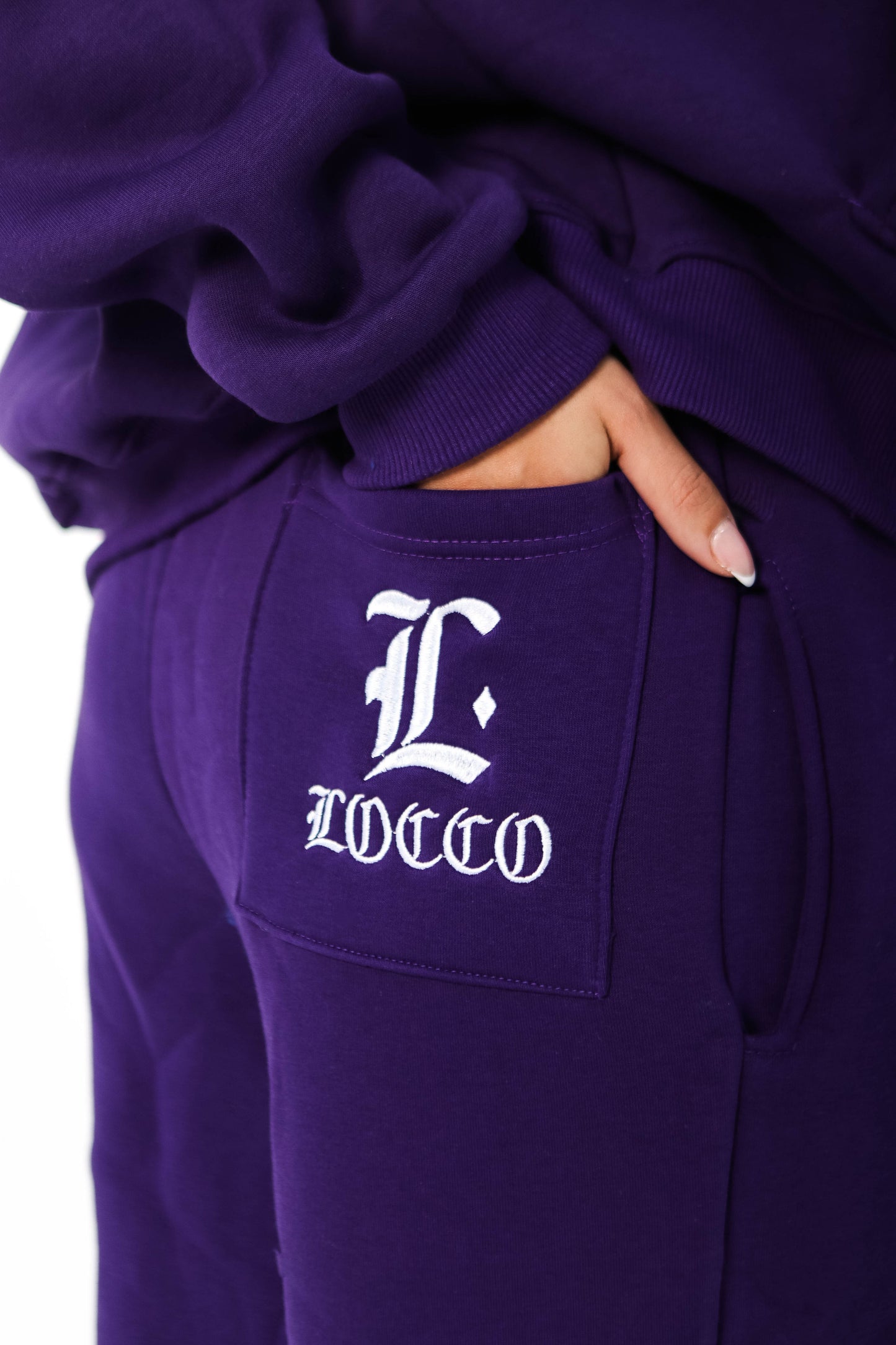 LOCCO PURPLE BAGGY PANTS