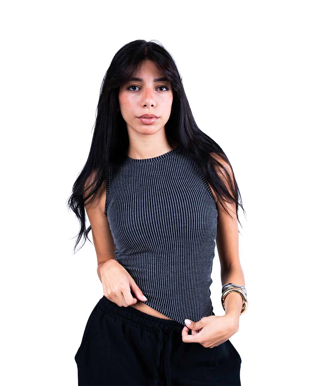 Dark Grey Ribbed Wave Tank