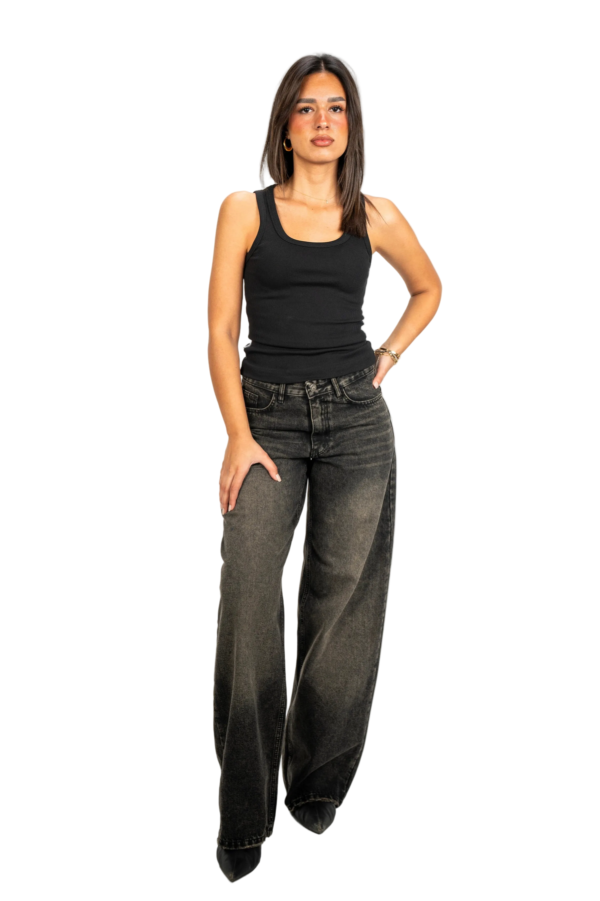 WASHED BLACK DENIM