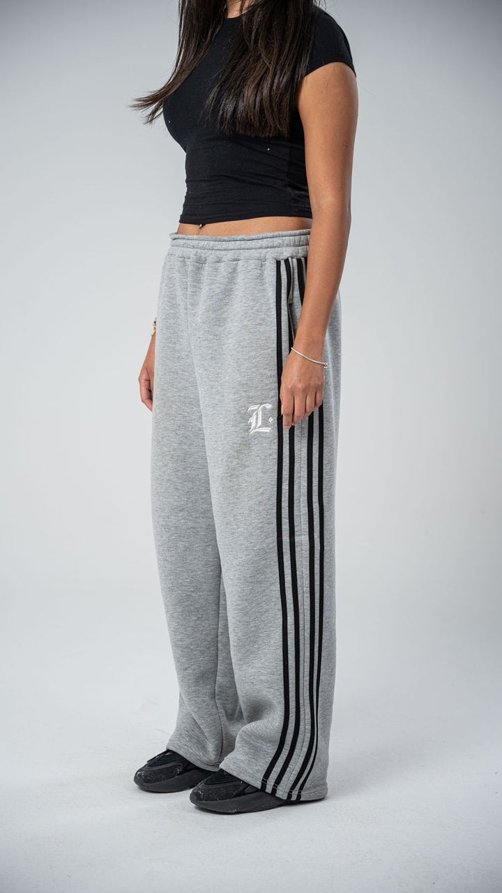 LOCCO GREY STRIKE BAGGY PANTS