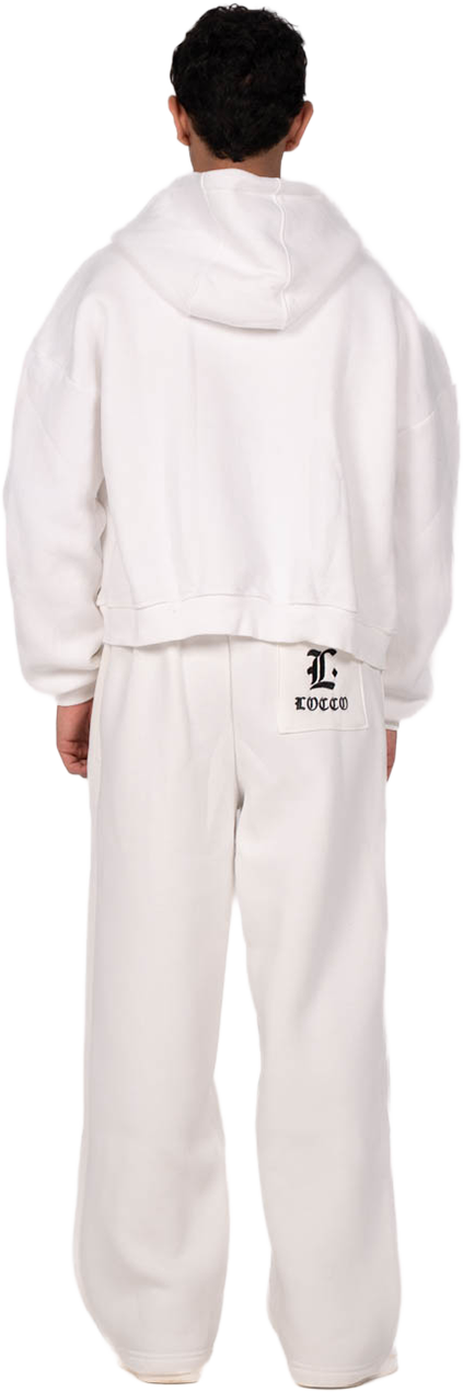 LOCCO WHITE BAGGY PANTS (WINTER)