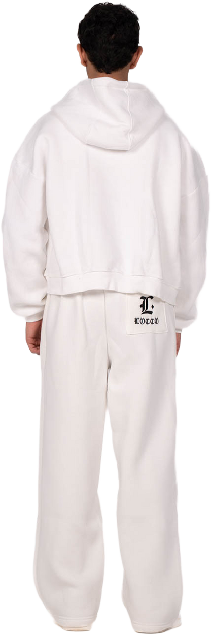 LOCCO WHITE BAGGY PANTS (WINTER)