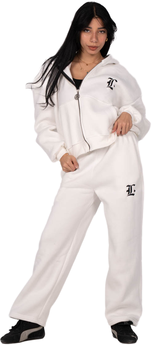 LOCCO WHITE BAGGY PANTS (WINTER)