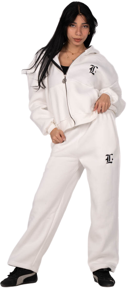 LOCCO WHITE BAGGY PANTS (WINTER)