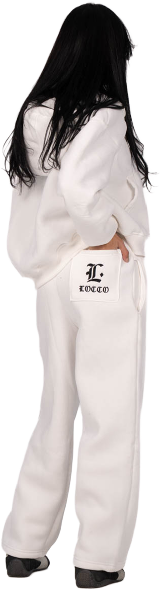 LOCCO WHITE BAGGY PANTS (WINTER)