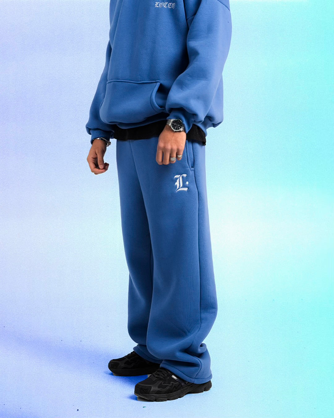 LOCCO BLUE BAGGY PANTS