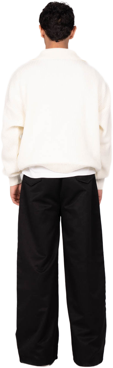 WHITE KNITTED SWEATER