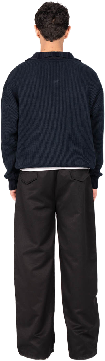 NAVY BLUE KNITTED SWEATER