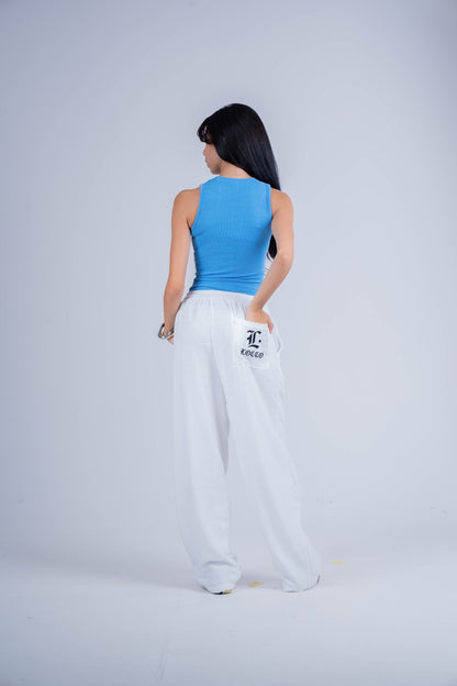Light Blue Ribbed Wave Tank