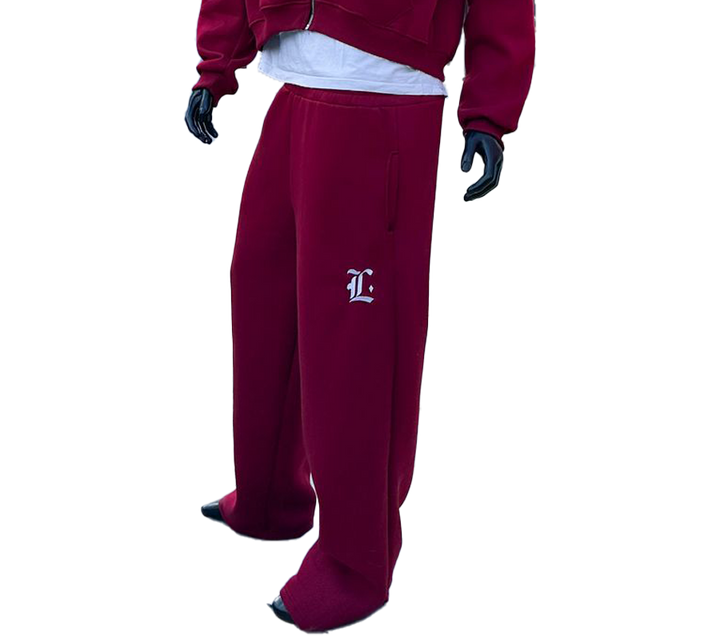 LOCCO BURGUNDY BAGGY PANTS (Winter)