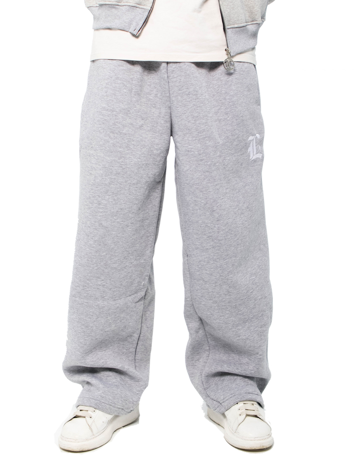 LOCCO LIGHT GREY BAGGY PANTS
