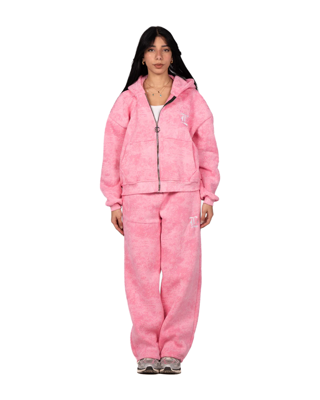 LOCCO BUBBLY PINK BAGGY PANTS (WINTER)