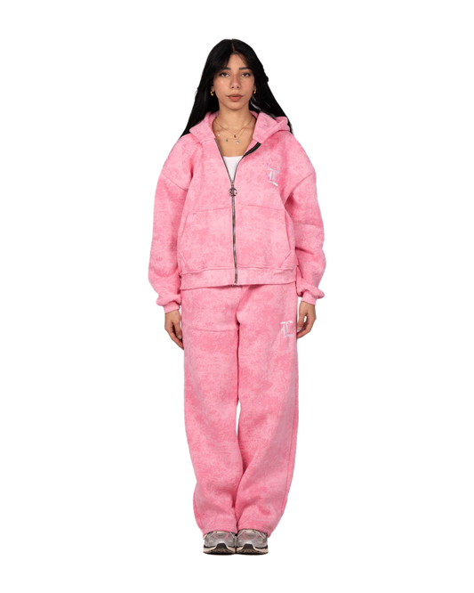 LOCCO BUBBLY PINK BAGGY PANTS (WINTER)