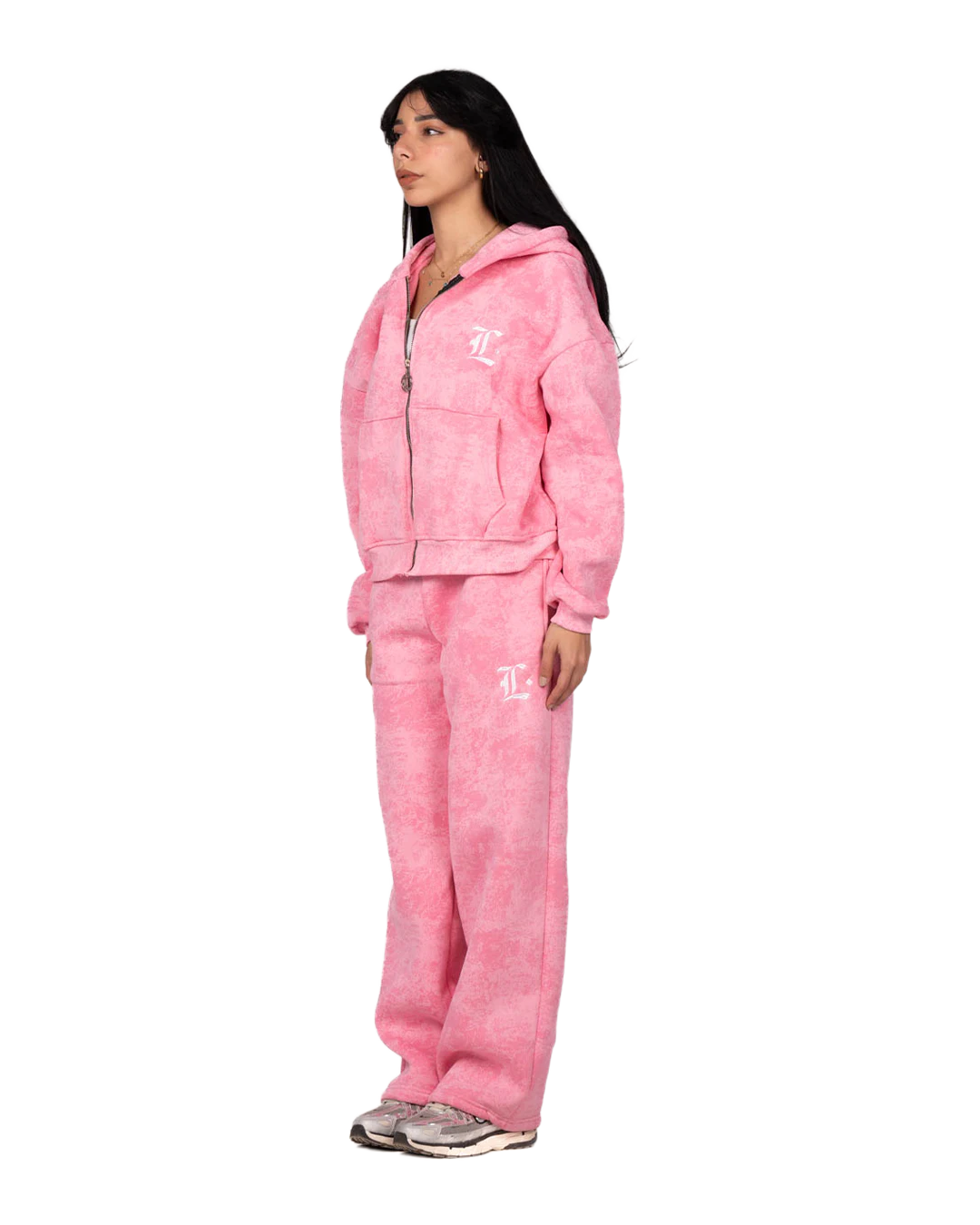 LOCCO BUBBLY PINK BAGGY PANTS (WINTER)