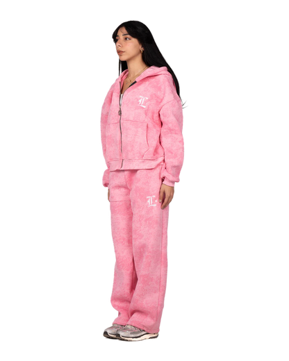 LOCCO BUBBLY PINK BAGGY PANTS (WINTER)