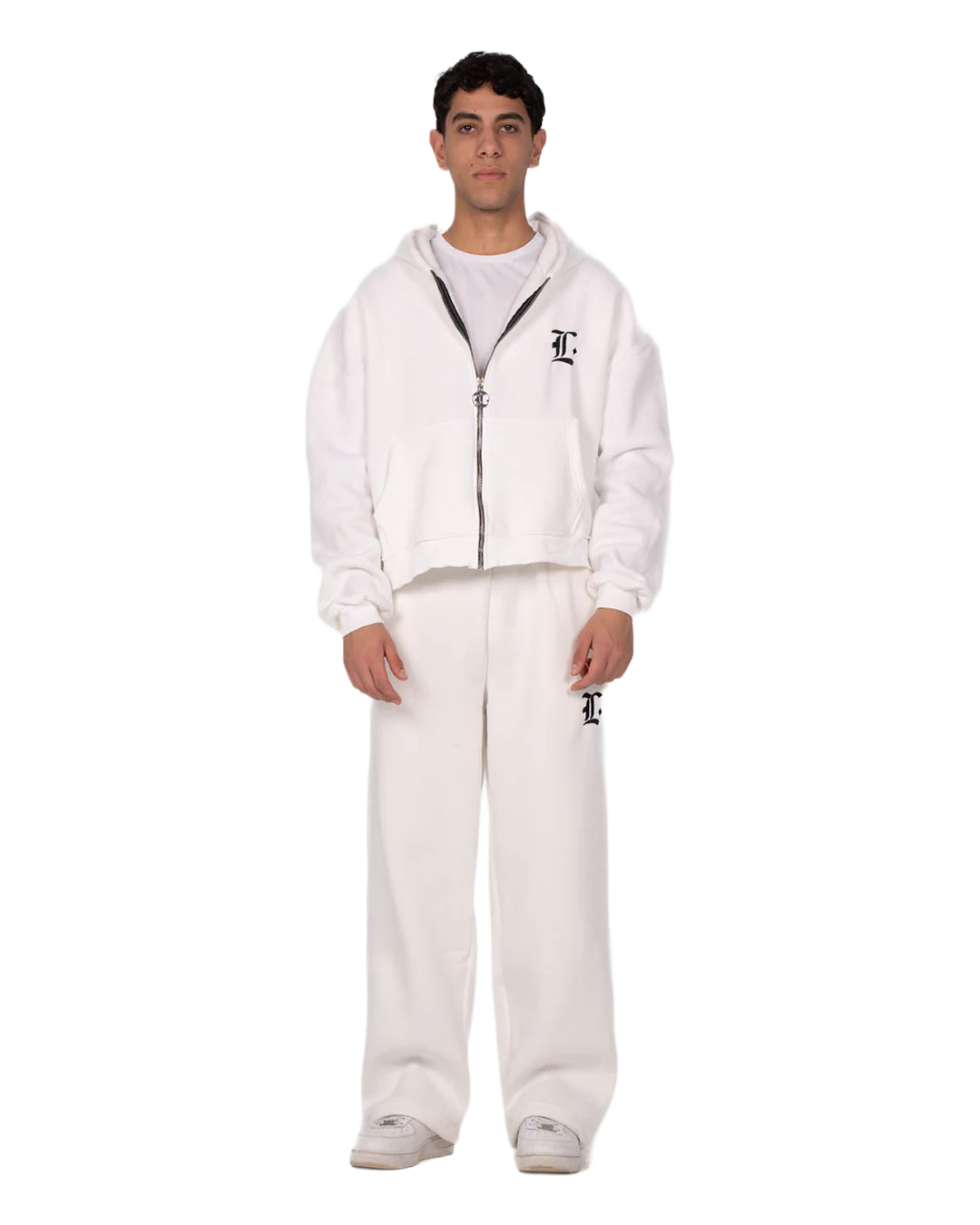 LOCCO WHITE BAGGY PANTS (WINTER)