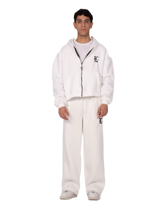 LOCCO WHITE BAGGY PANTS (WINTER)