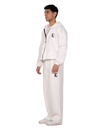 LOCCO WHITE BAGGY PANTS (WINTER)