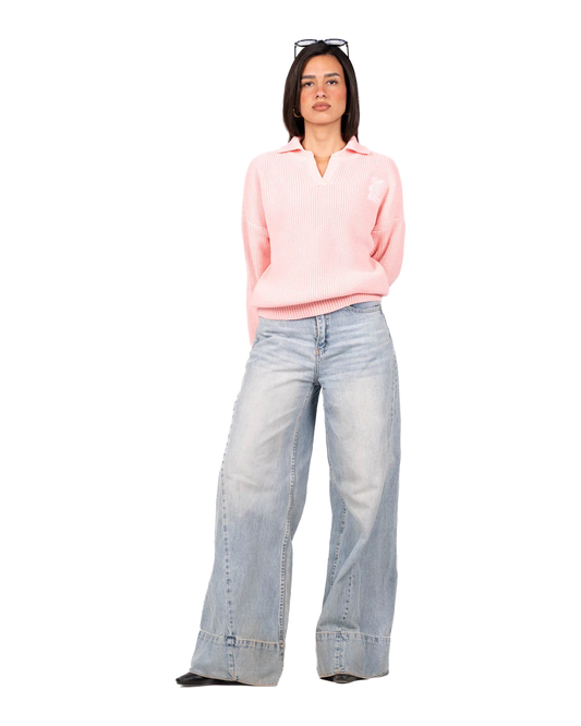 PINK KNITTED SWEATER