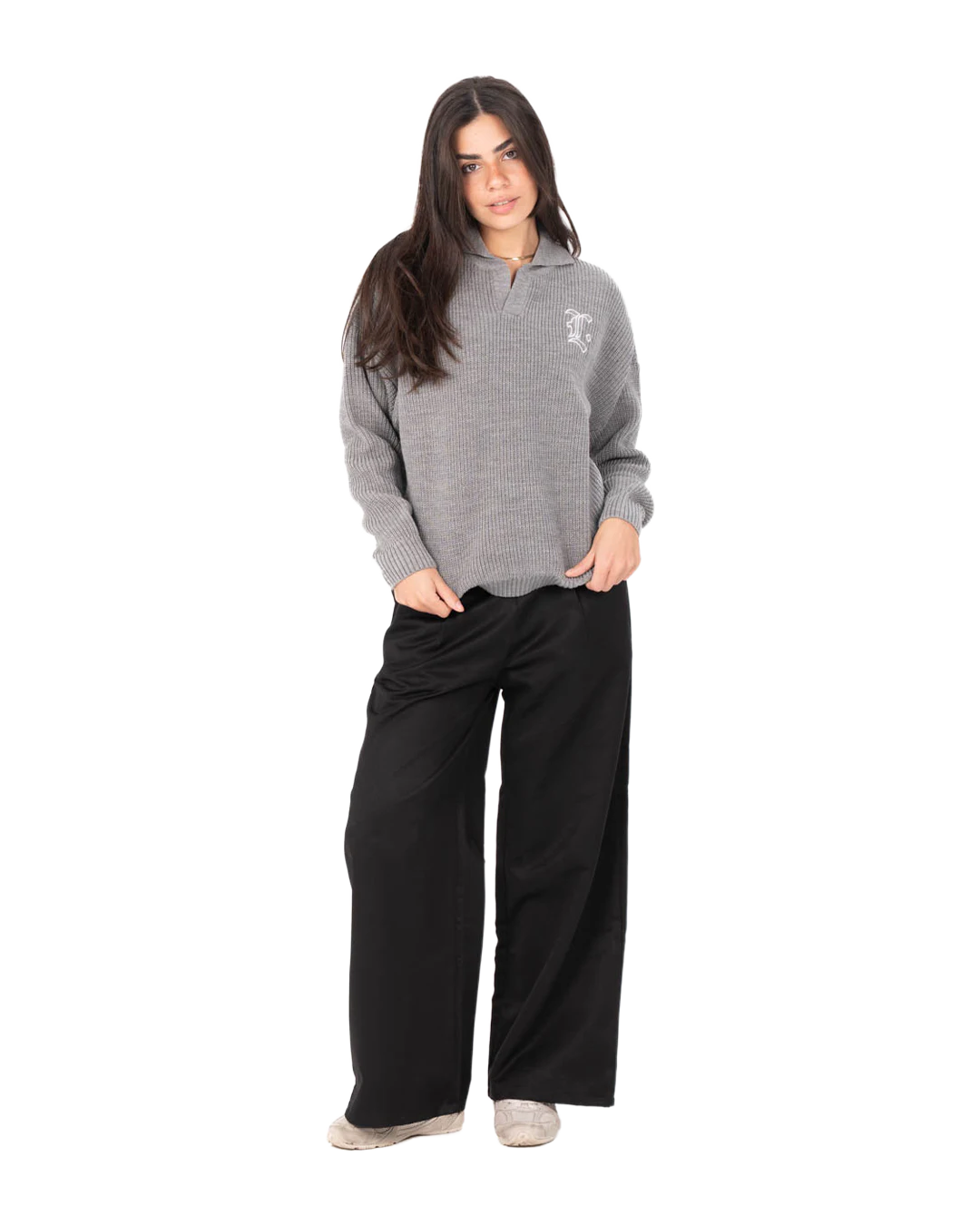 GREY KNITTED SWEATER