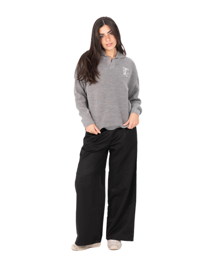 GREY KNITTED SWEATER