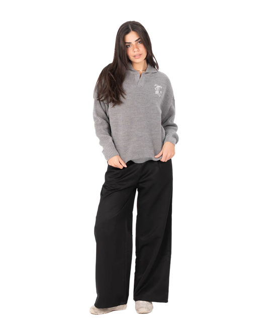 GREY KNITTED SWEATER