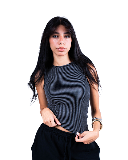 Dark Grey Ribbed Wave Tank