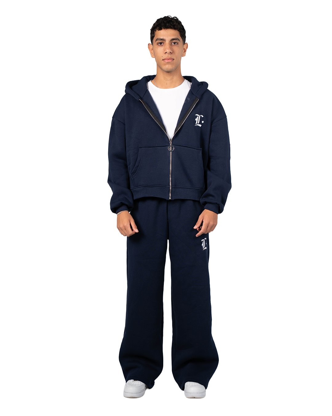 LOCCO NAVY BAGGY SWEATPANTS (Winter)