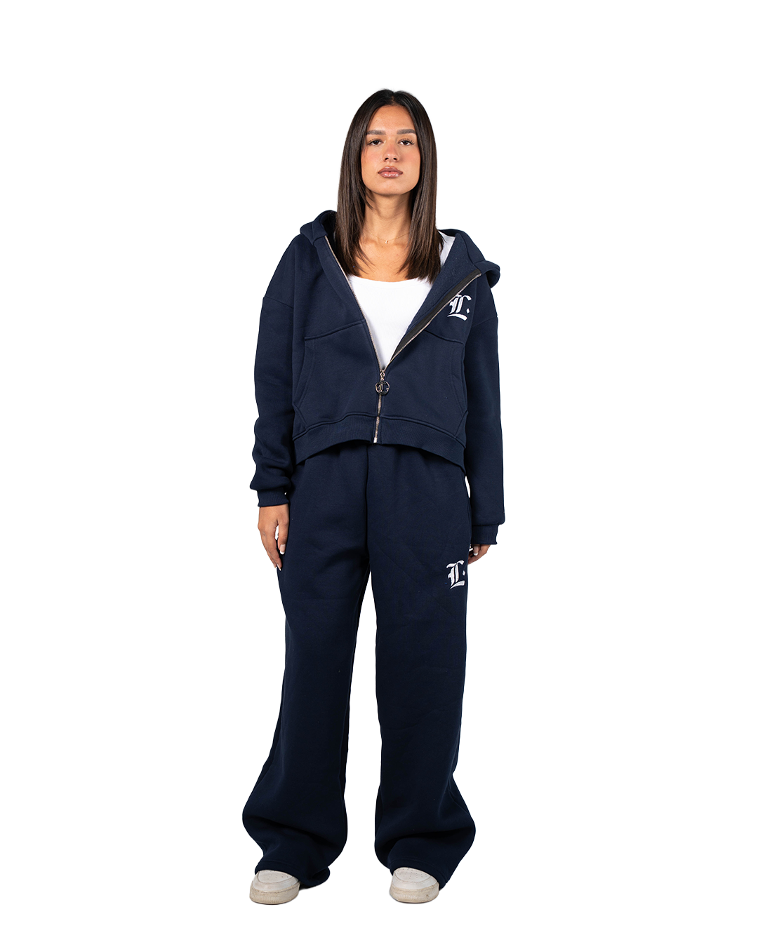 LOCCO NAVY BAGGY SWEATPANTS (Winter)