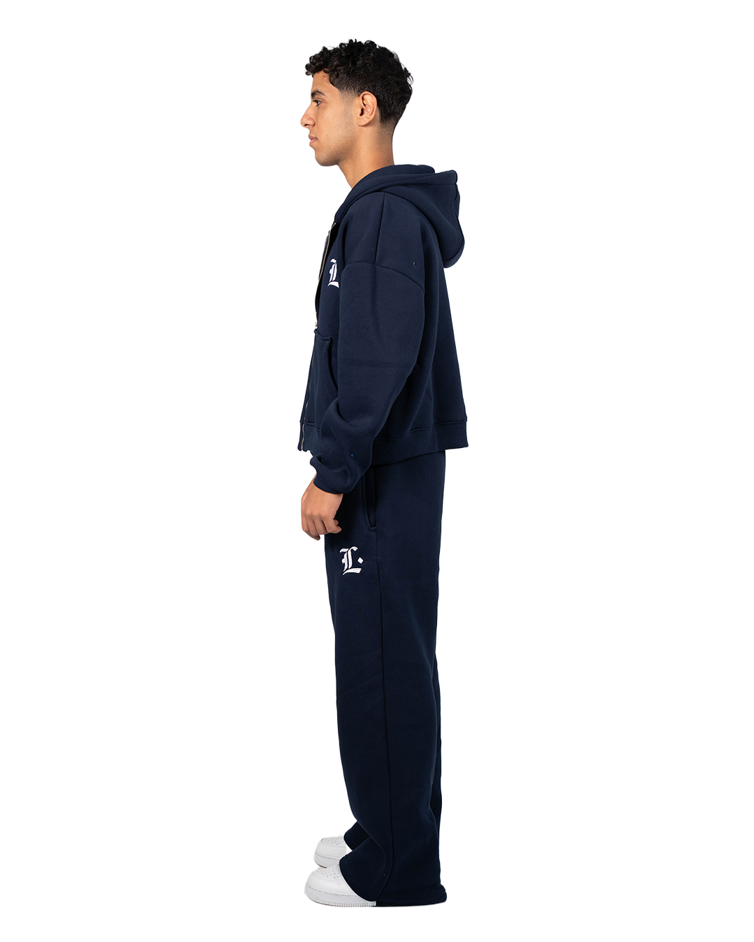LOCCO NAVY BAGGY SWEATPANTS (Winter)