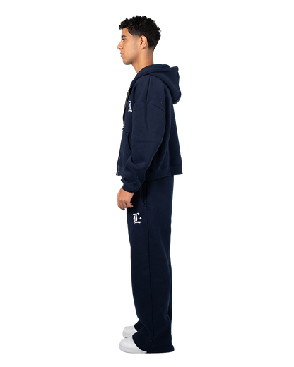 LOCCO NAVY BAGGY SWEATPANTS (Winter)
