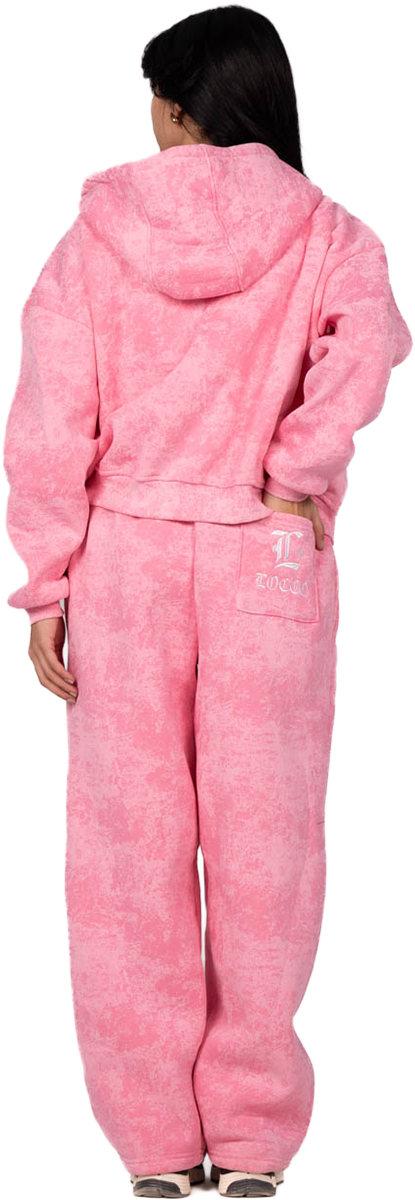 LOCCO BUBBLY PINK BAGGY PANTS (WINTER)